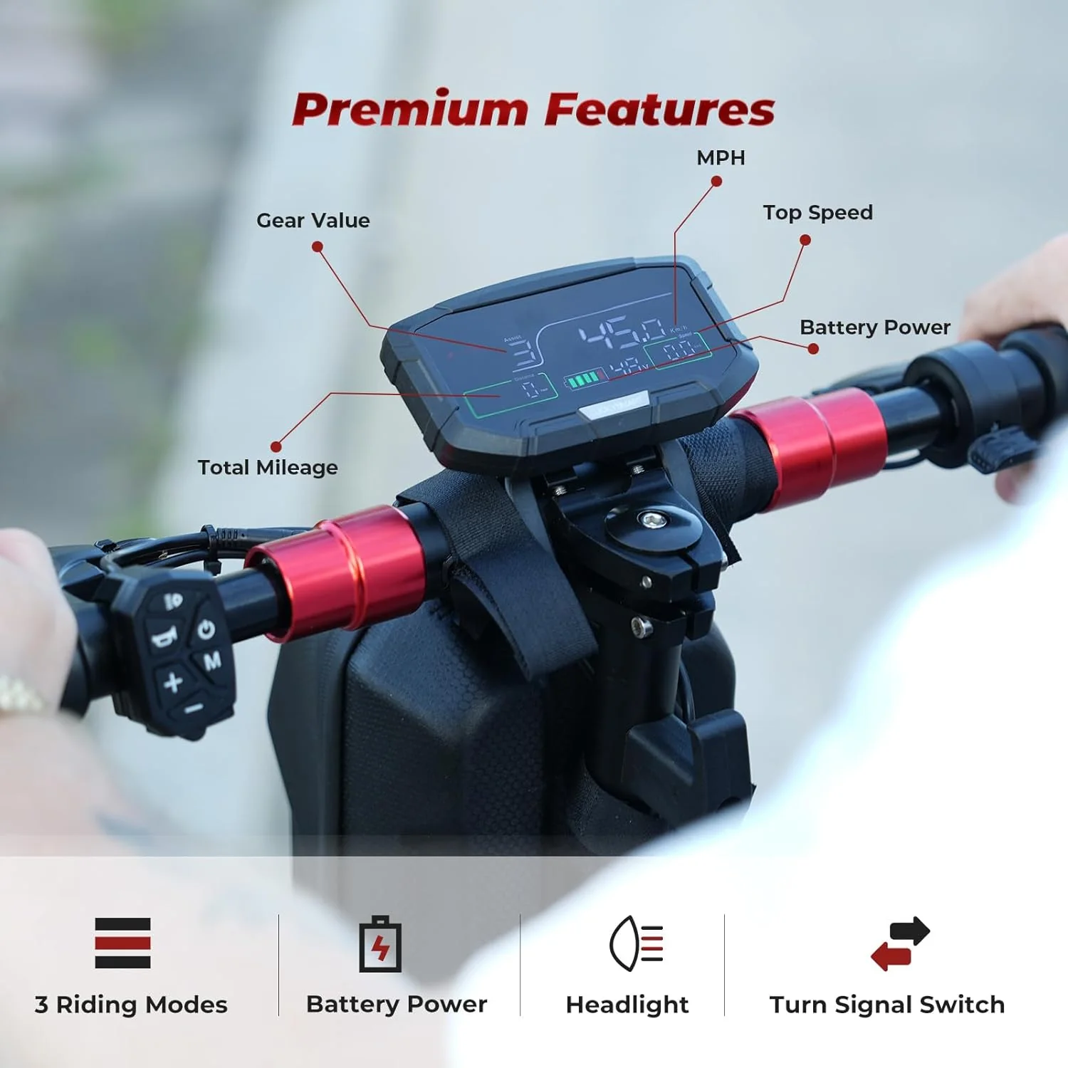 isinwheel GT2 1000W 2025 Upgraded Off Road Electric Scooter - Image 7