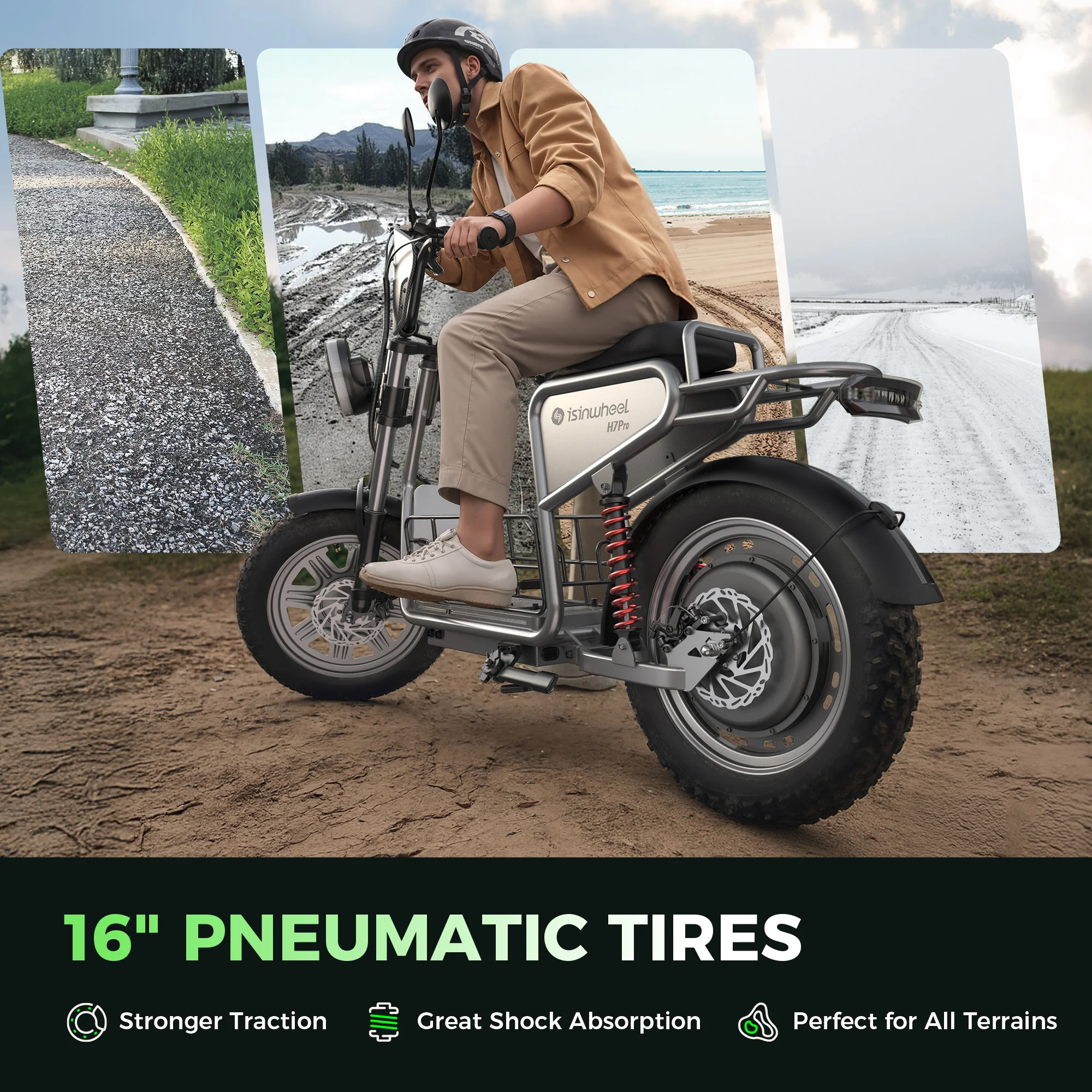 isinwheel H7Pro High-End Commuting Electric Scooter with Seat - Image 11