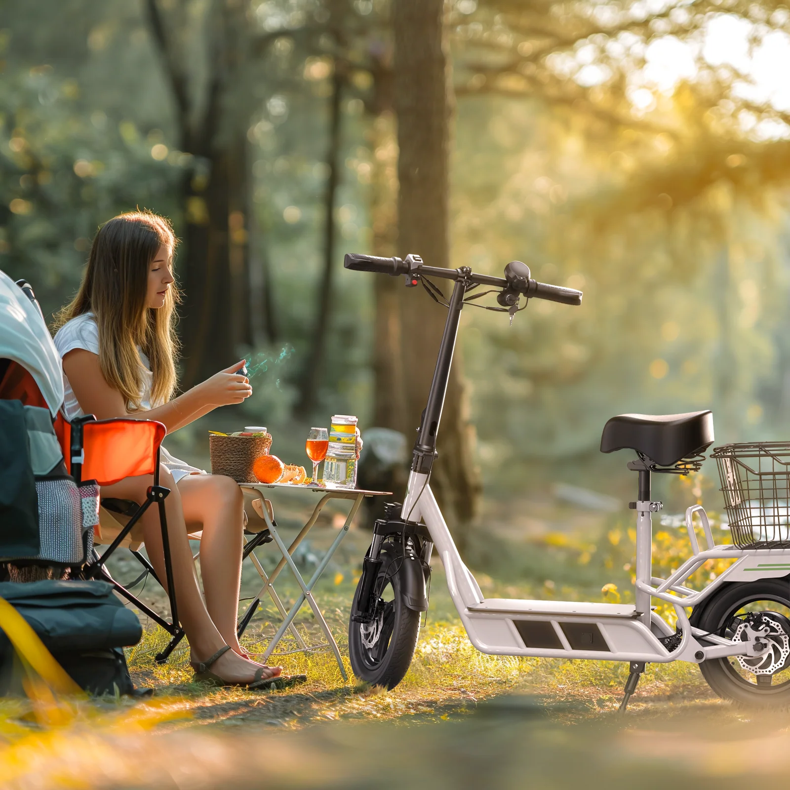 isinwheel Hyper X Electric Scooter with Seat & Basket 700W - Image 21
