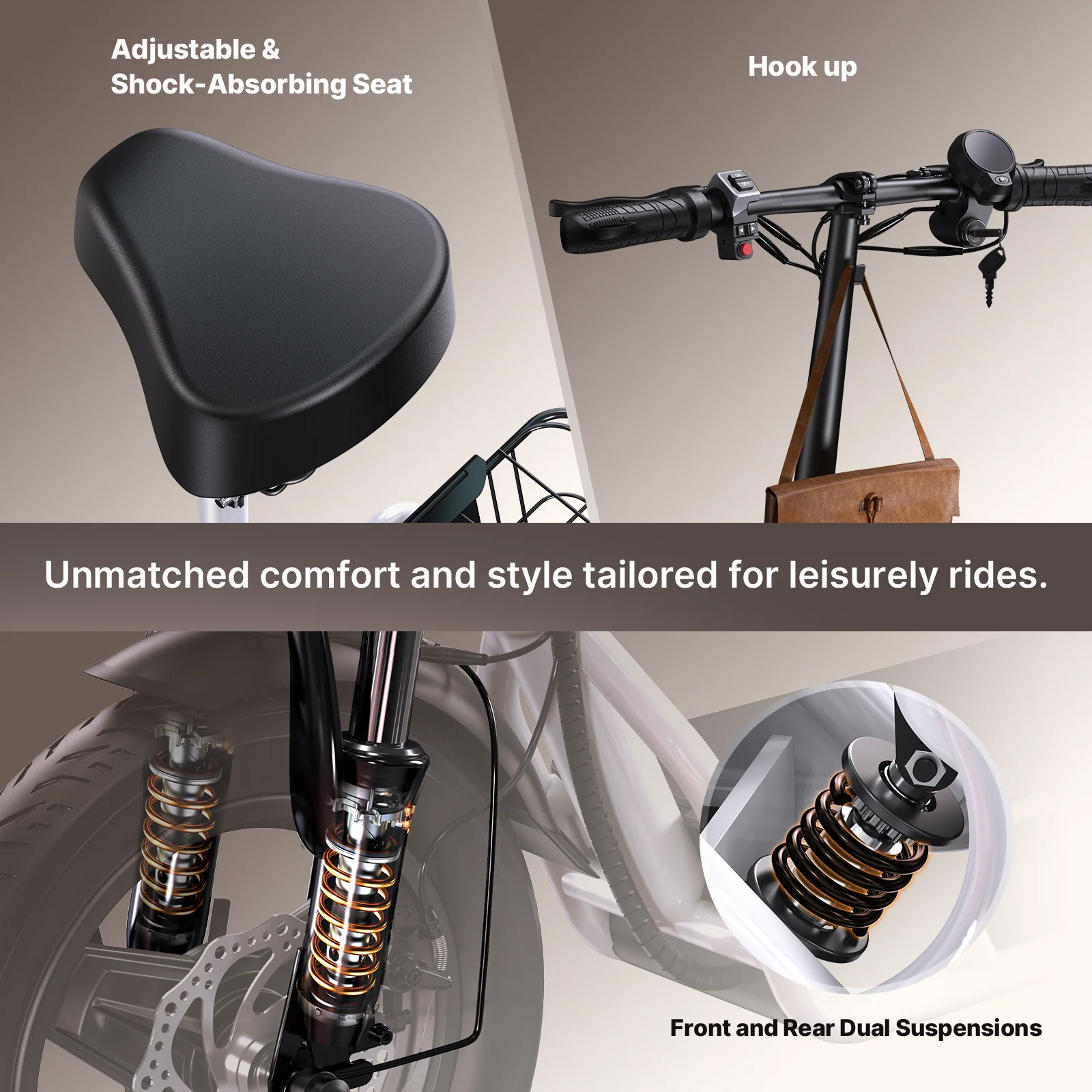 isinwheel Hyper X Electric Scooter with Seat & Basket 700W - Image 9