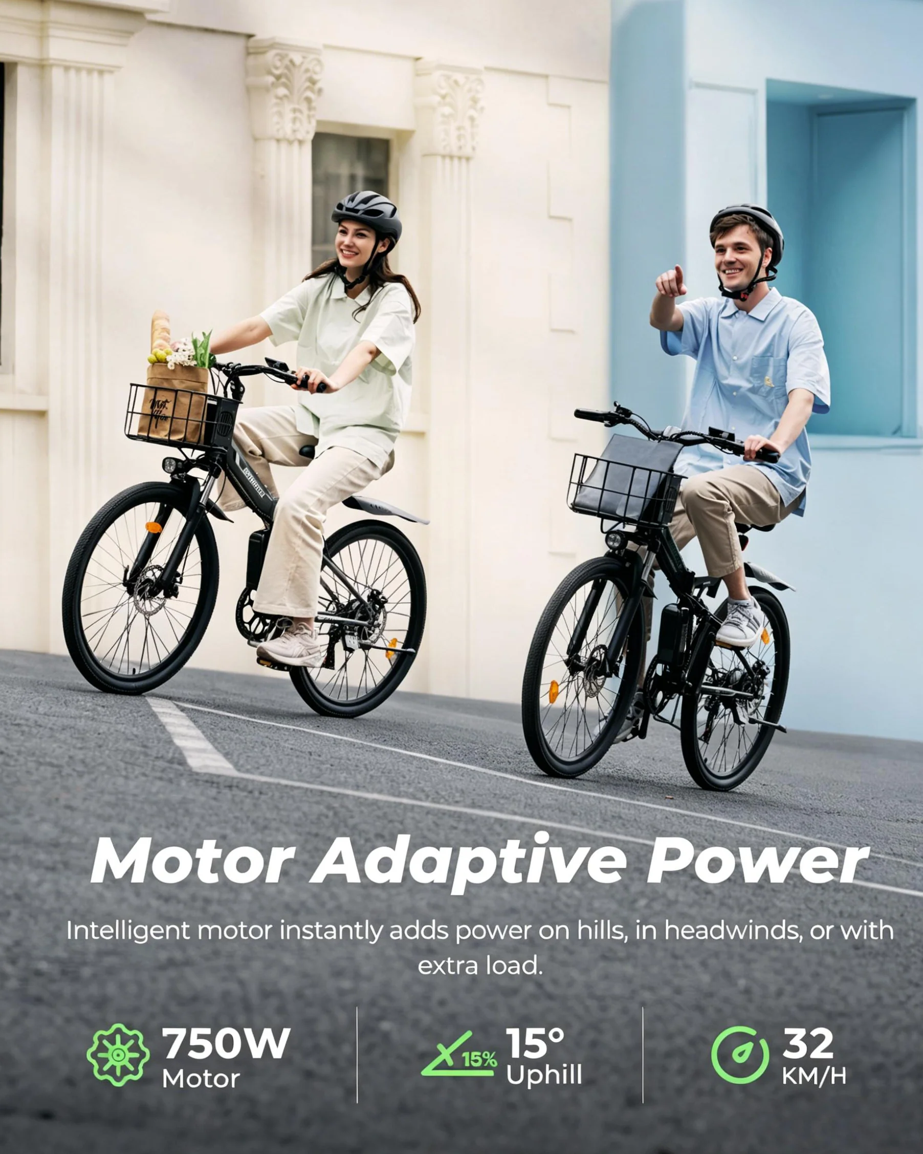 isinwheel M40 Folding Electric Bike with Basket - Image 12