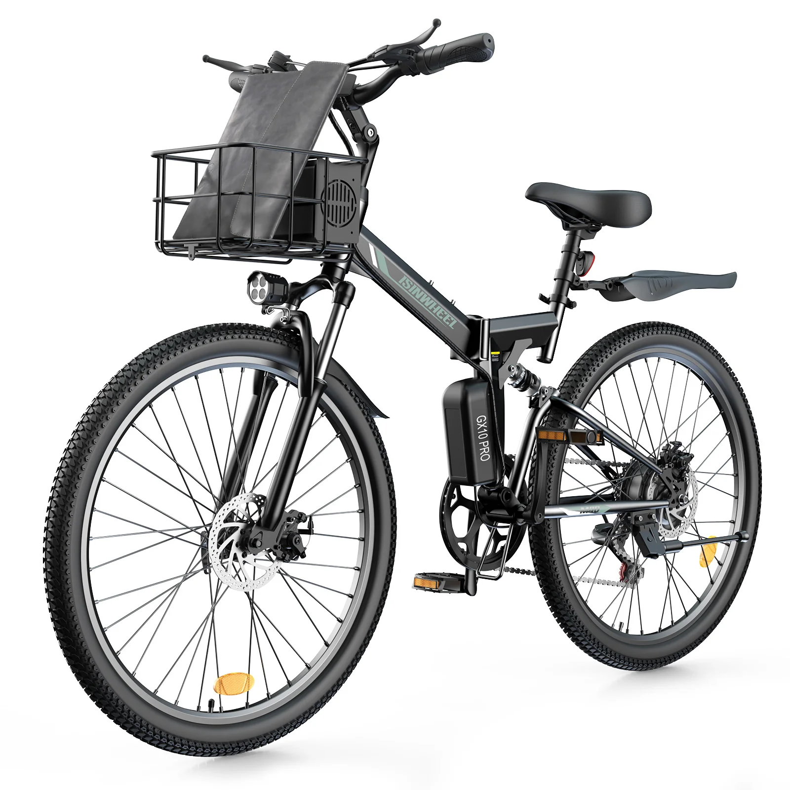 isinwheel M40 Folding Electric Bike with Basket - Image 15