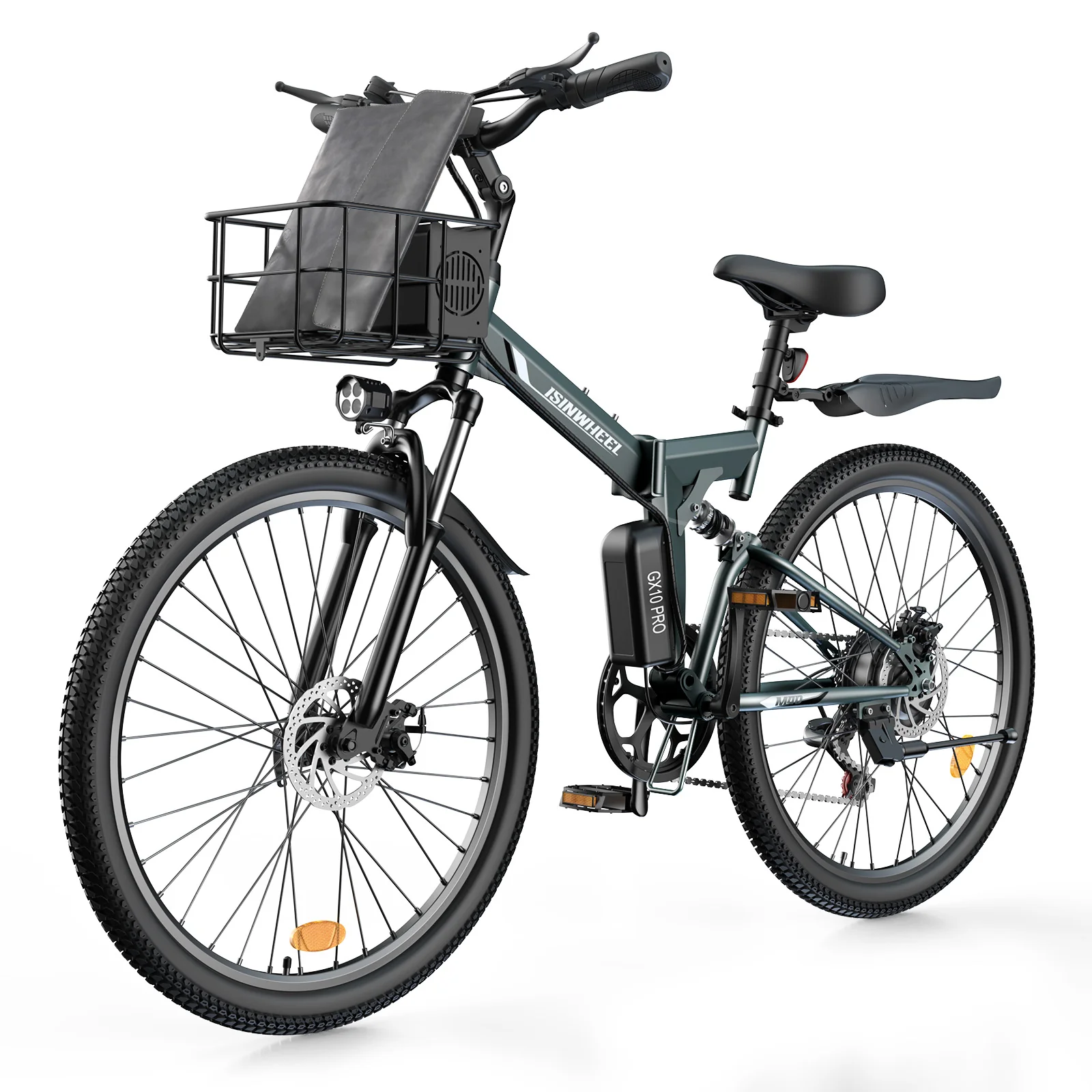 isinwheel M40 Folding Electric Bike with Basket - Image 16
