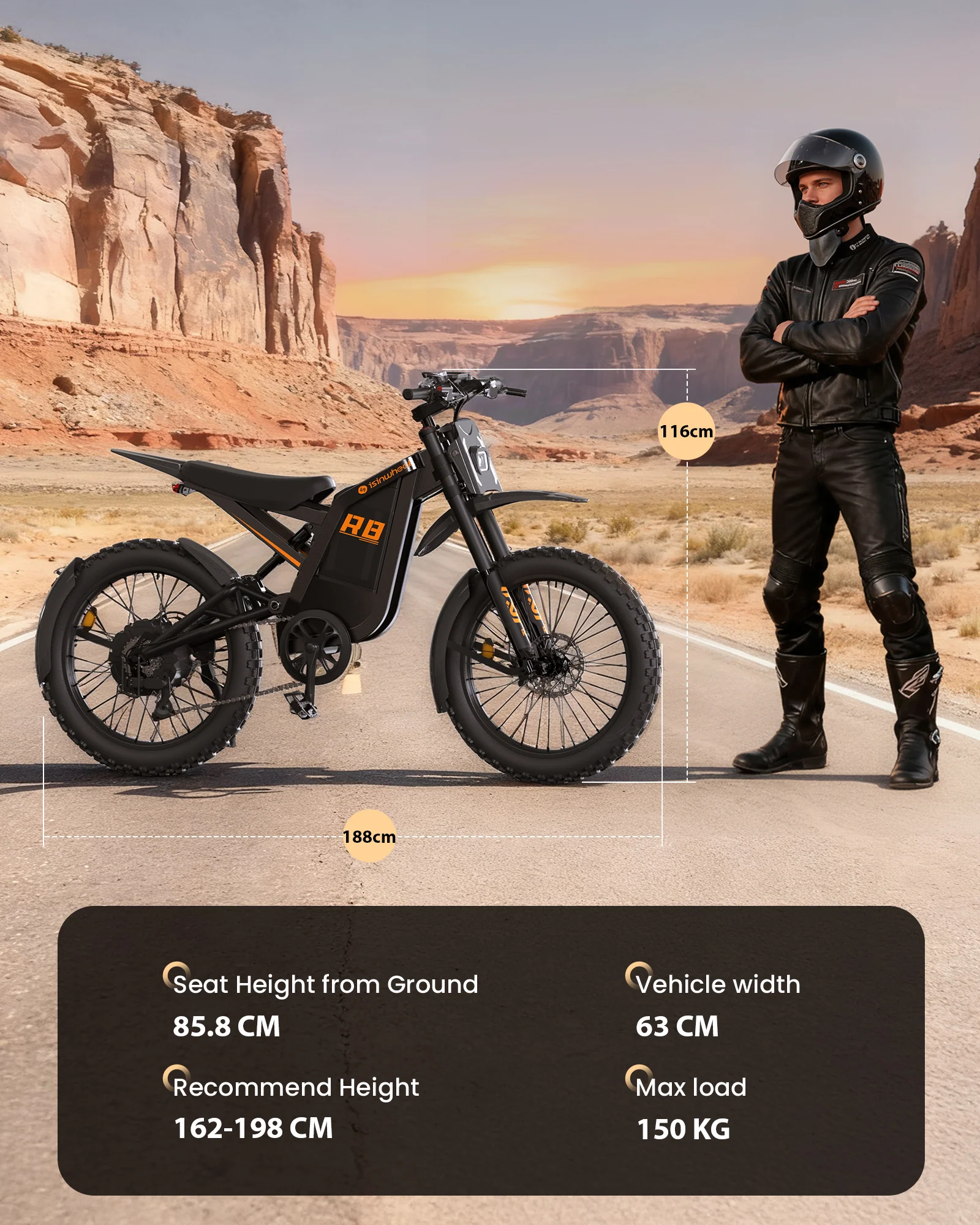 isinwheel R8 3000W Electric Dirt Bike - Image 12