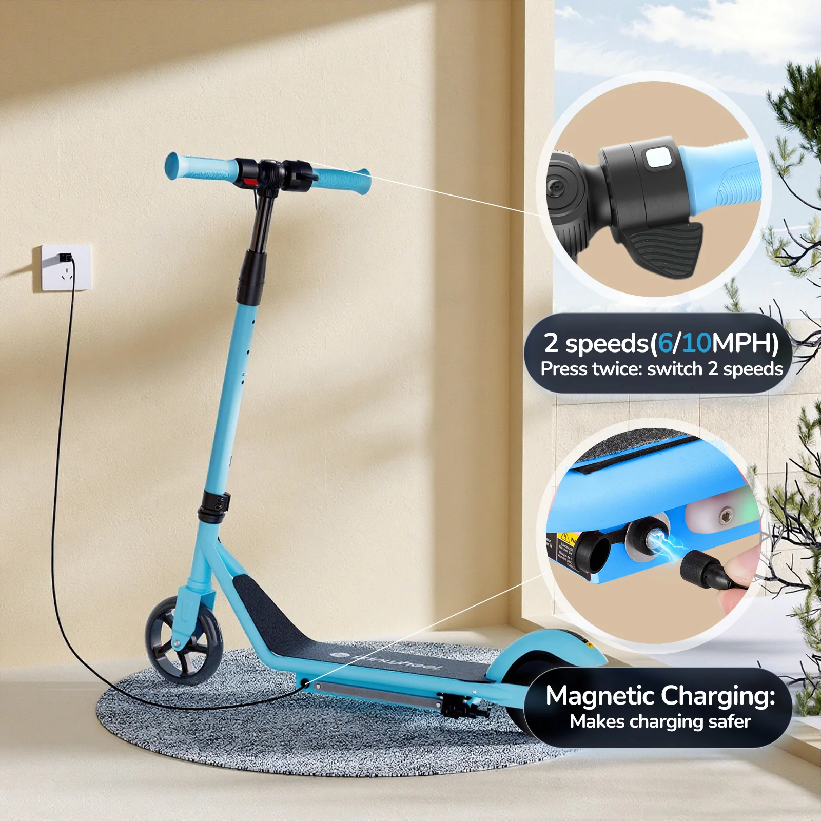 isinwheel S2 150W Electric Scooter for Kids - Image 4
