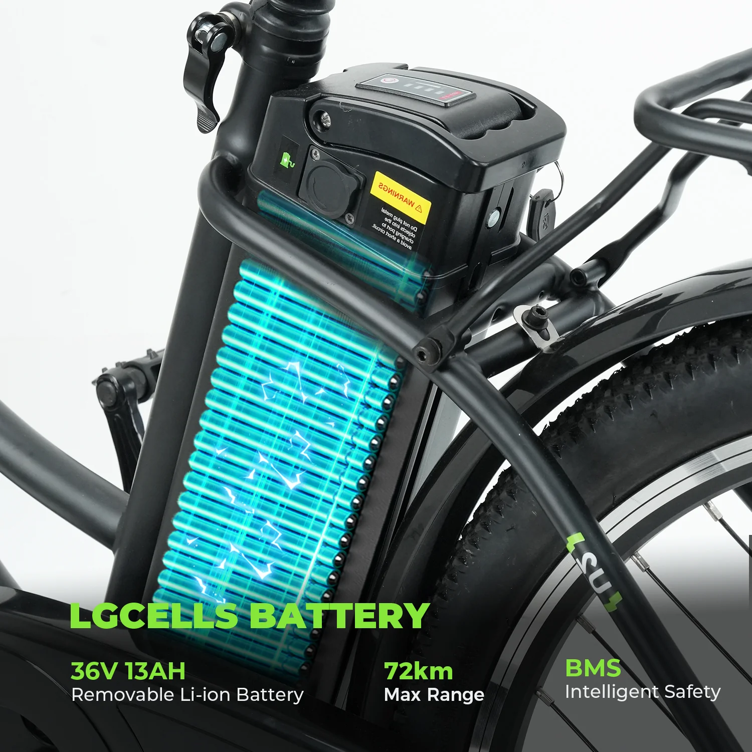isinwheel U2 500W Electric Cruiser Bike - Image 4
