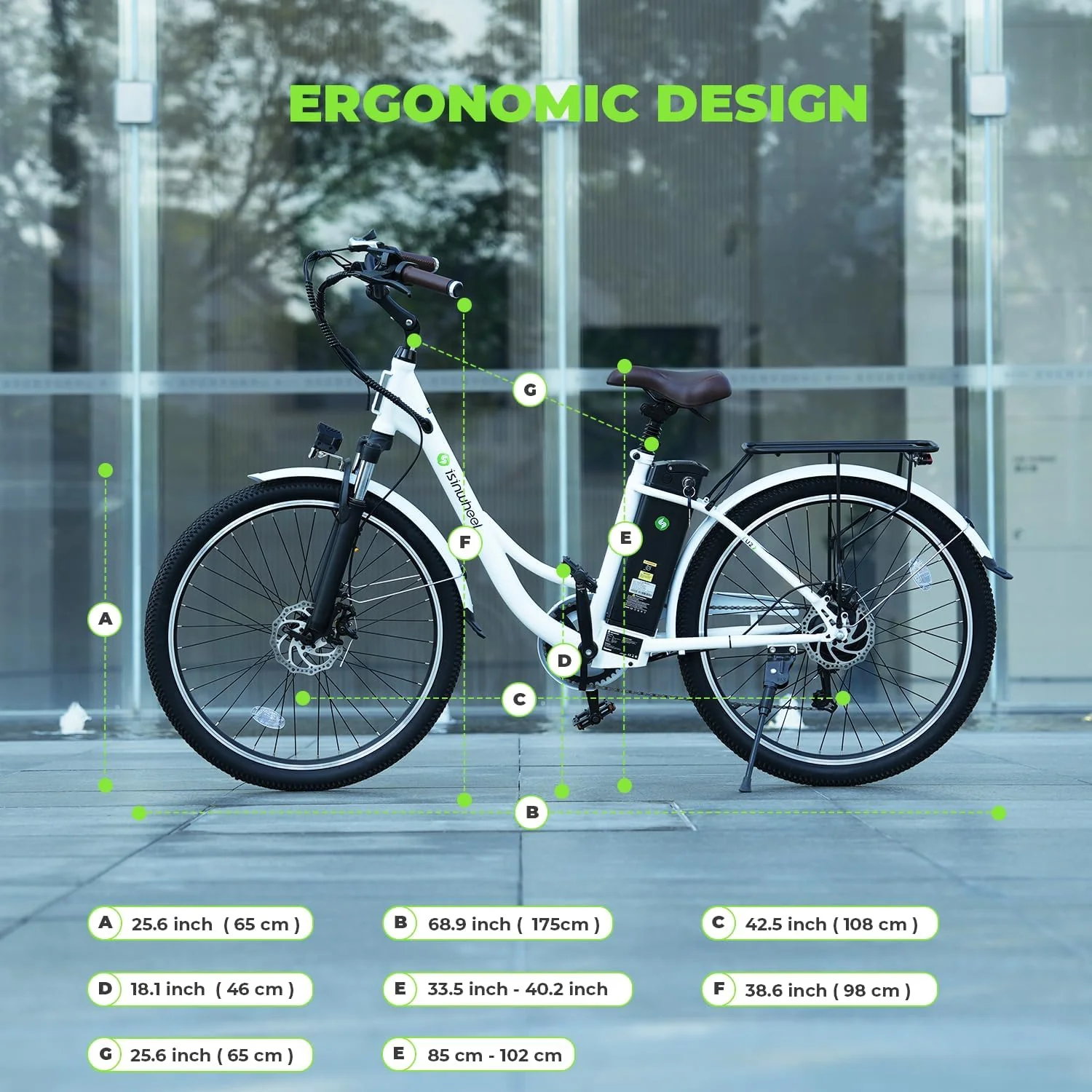 isinwheel U2 500W Electric Cruiser Bike - Image 8