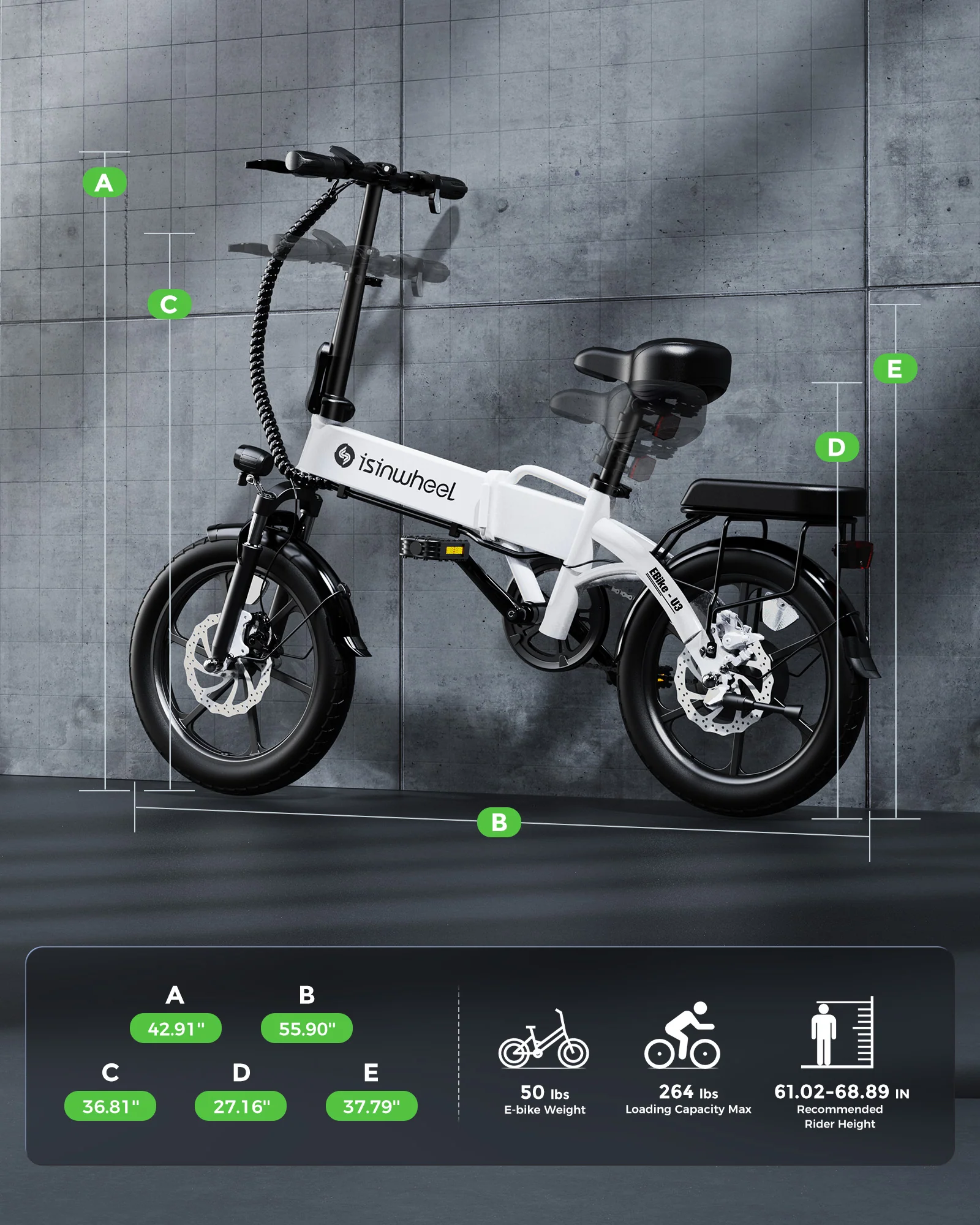isinwheel U3 Folding Electric Bike - Image 12
