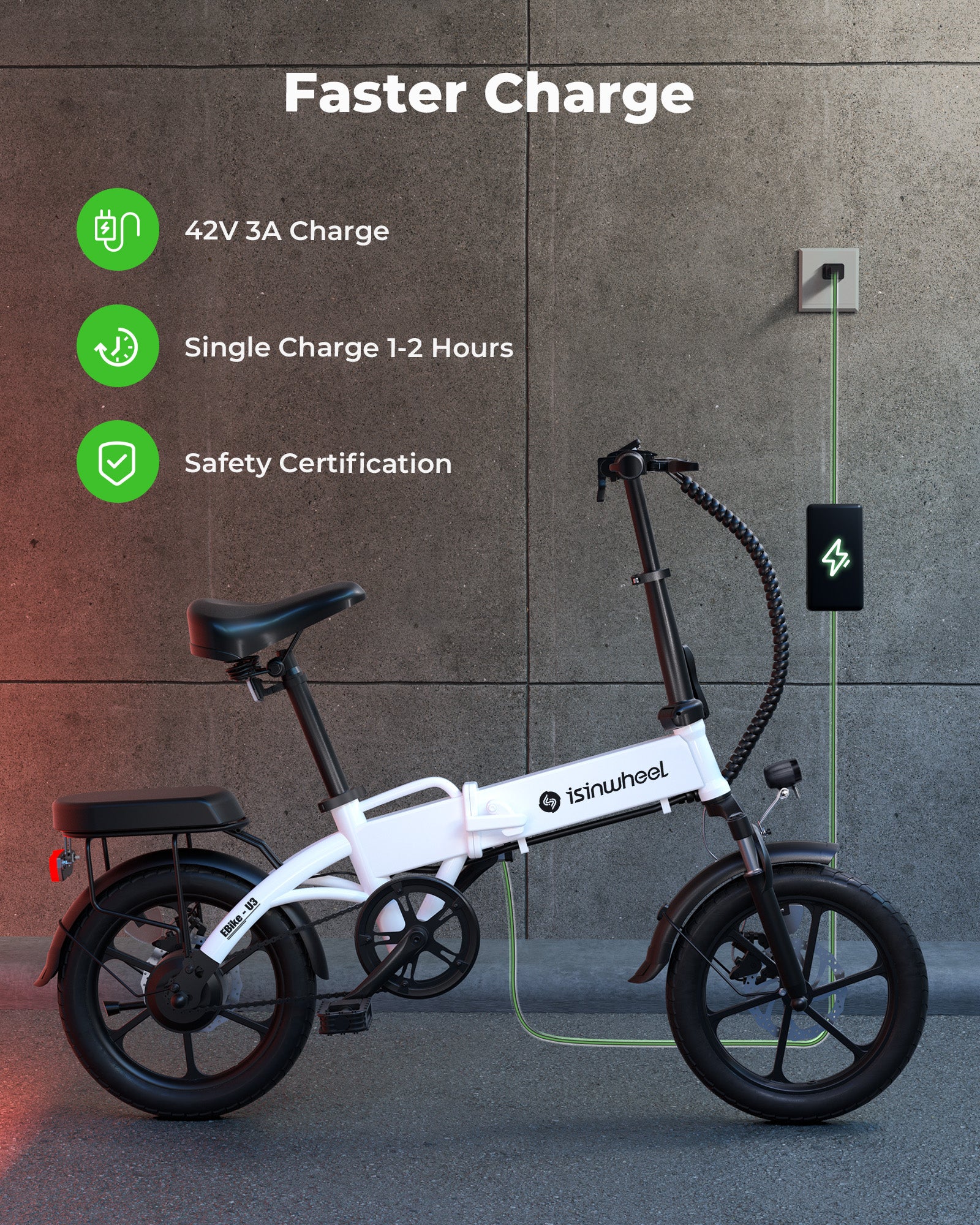isinwheel U3 Folding Electric Bike - Image 9