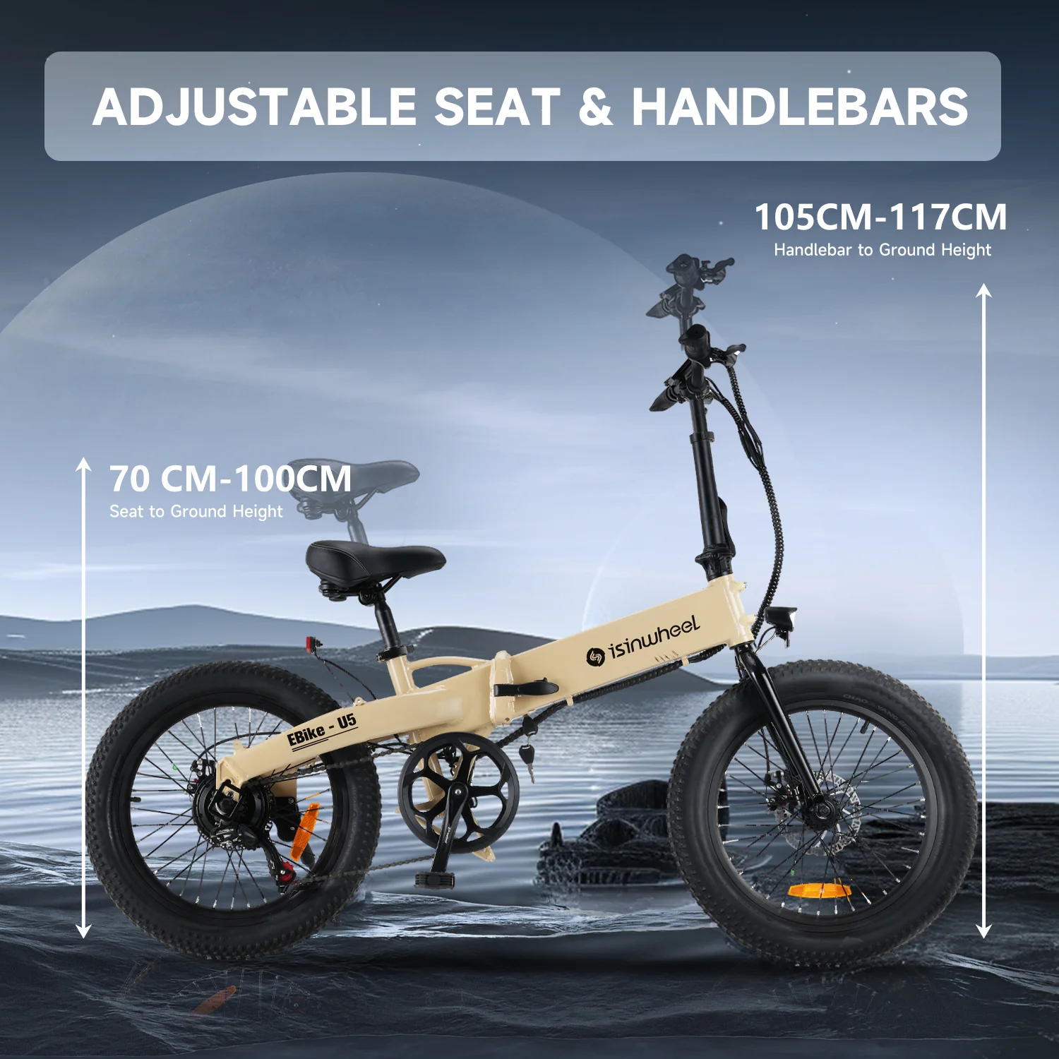 isinwheel U5 Pro Folding Electric Bike - Image 10